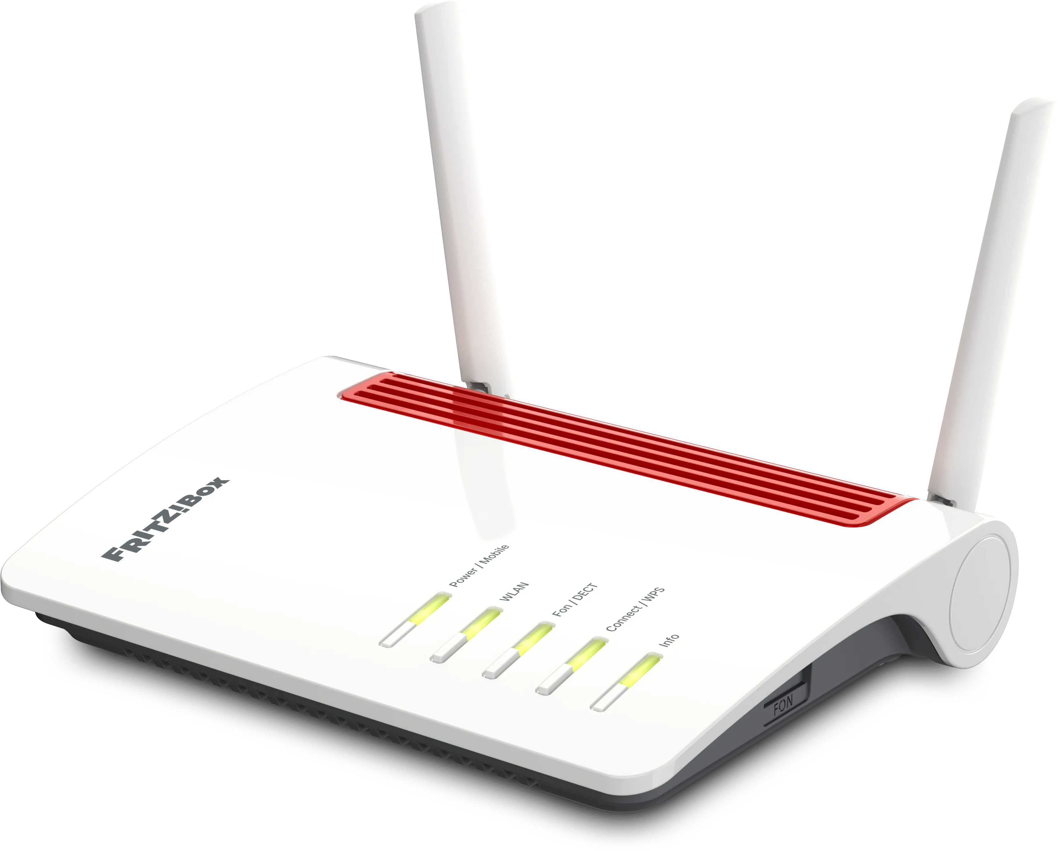 Router, WLAN-Router, Dualantennen, Weiß, rote Belüftung