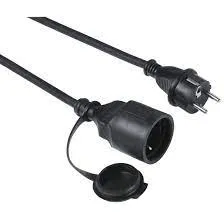 Hama 223251 Verlängerungskabel Outdoor 5m schwarz