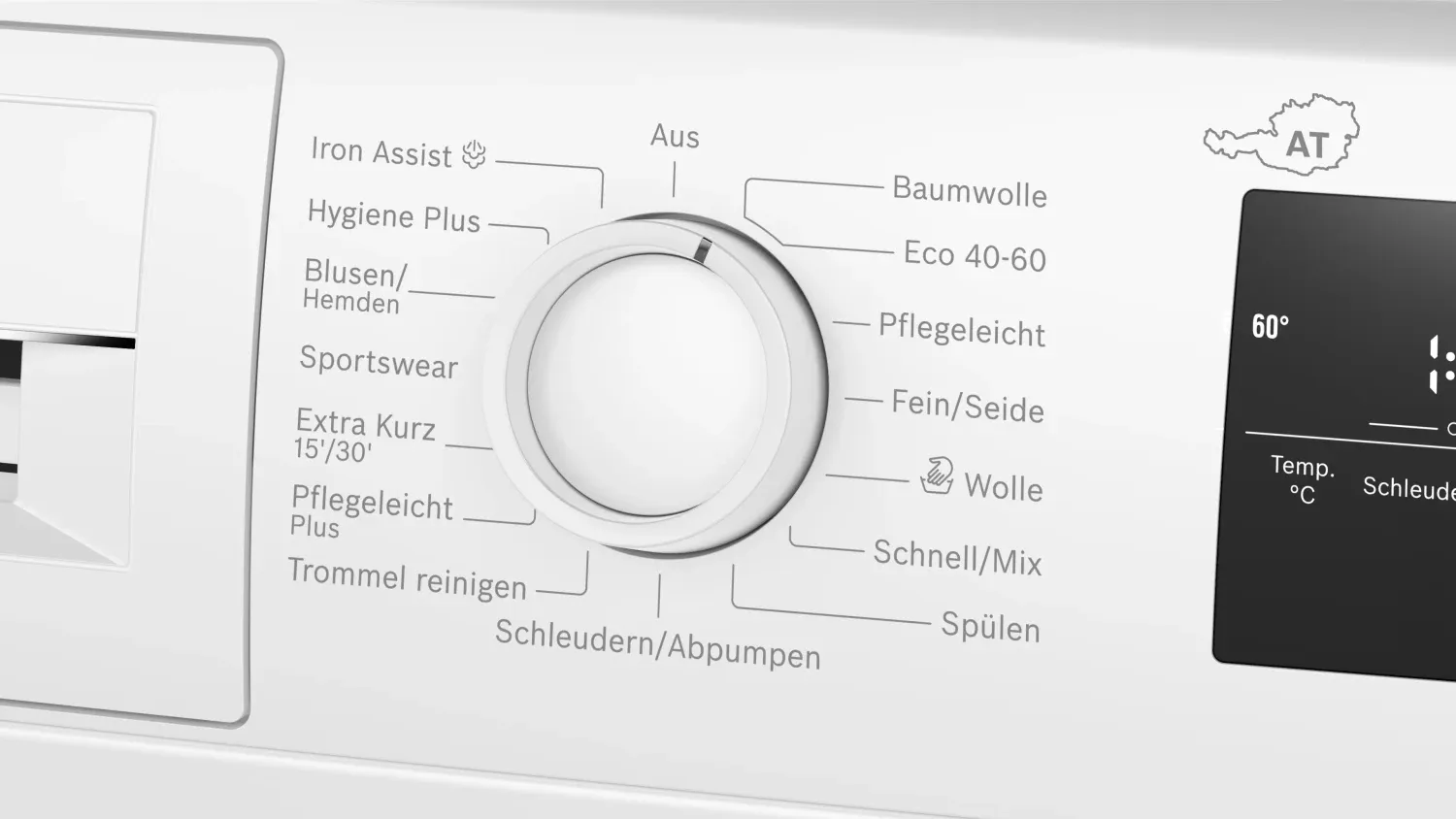 Waschmaschine, Bedienknopf, Programme, Wäsche, Display