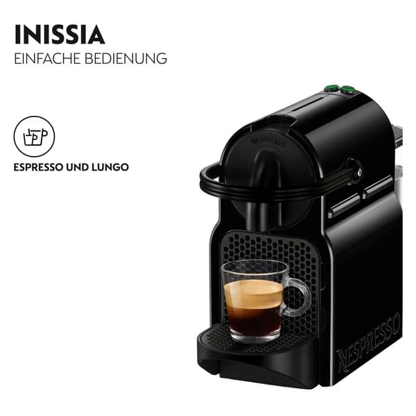 Espressomaschine, Kompakt, Schwarz, Einzelsystem, Tassengröße