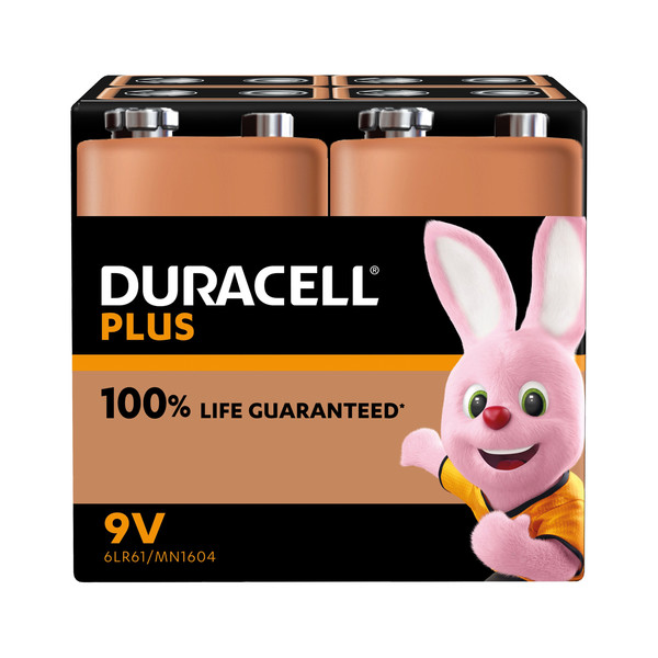 Duracell Block Batterien Plus 9V (MN1604/6LR61)  Blister 4