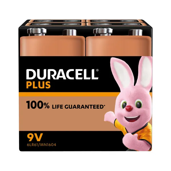 Duracell Block Batterien Plus 9V (MN1604/6LR61)  Blister 4