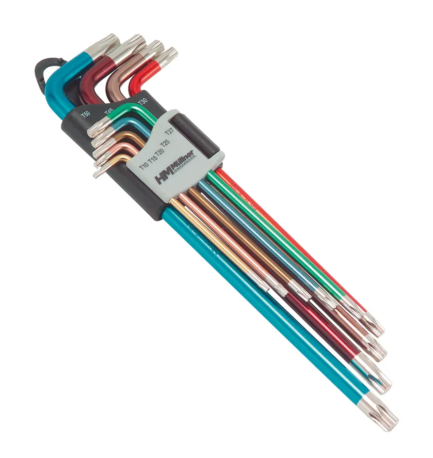 320CV TX-Stiftschl.-Satz 9 tlg Farbe, TX10-TX50, lang, CV