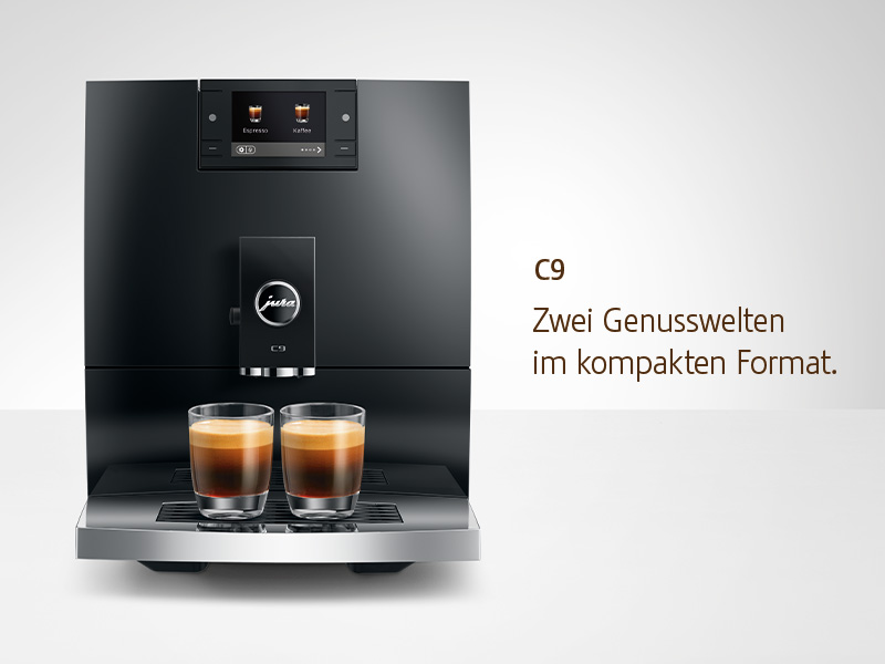 Espressomaschine, Doppelbecher, Kaffeemaschine, kompaktes Format, eingebauter Mahlwerk