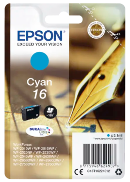 Tintenpatrone, Cyan 16, Tintenstrahldrucker, DURABRITE, EPSON