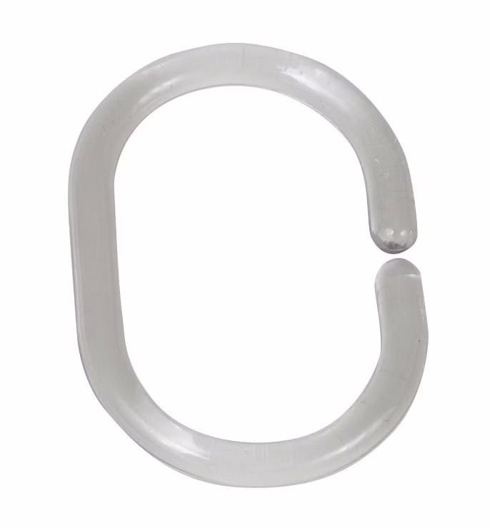 19190100A Duschvorhangringe 12 Stück klein transpa