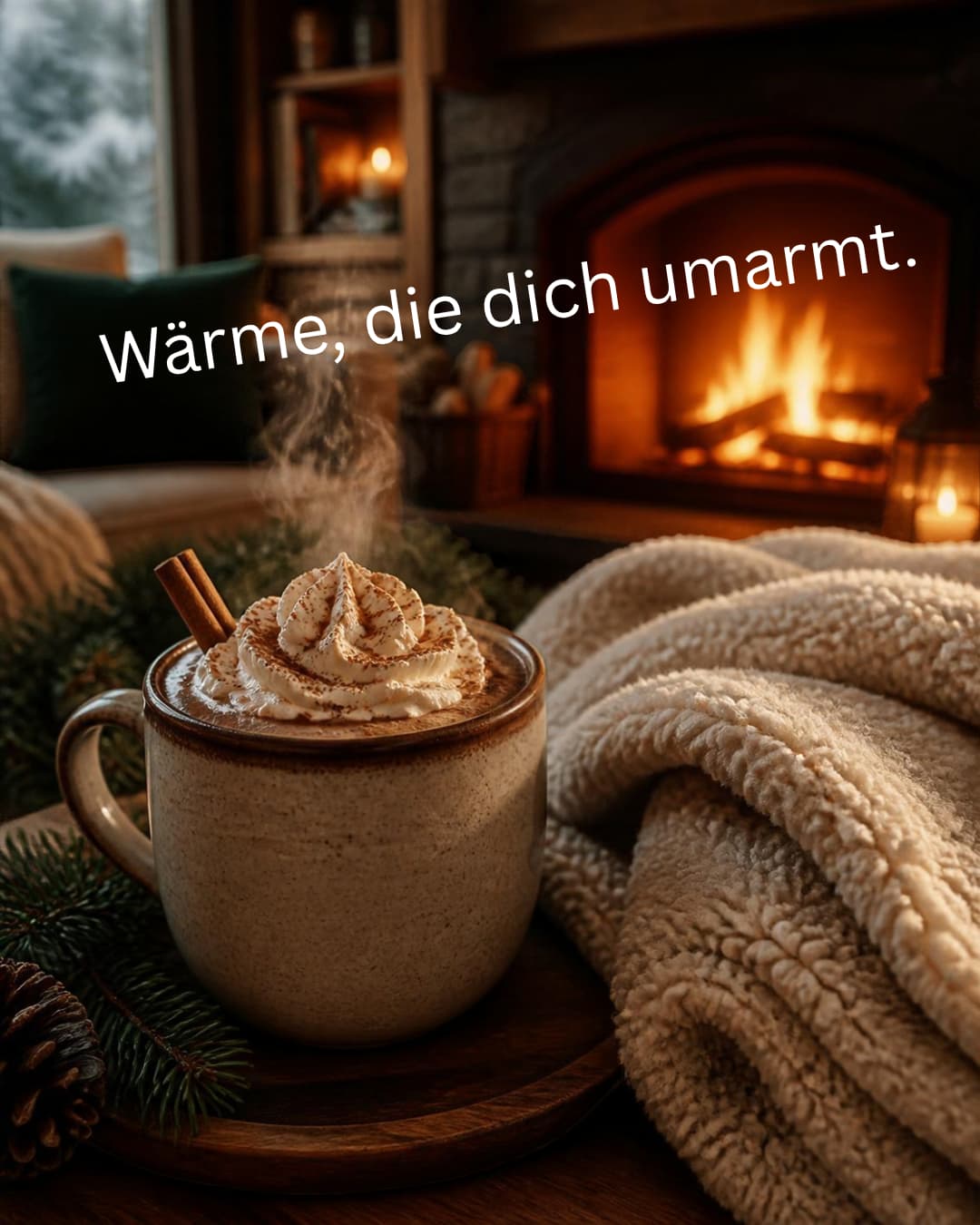 Keramikbecher, Sprenkelglasur, Brauner Becher, Heiße Schokolade, Schlagsahne