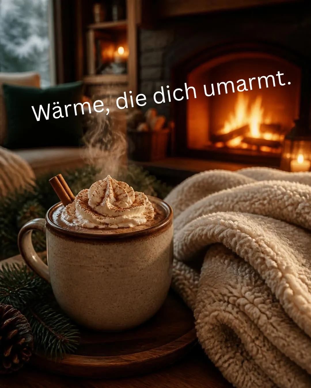 Keramikbecher, Sprenkelglasur, Brauner Becher, Heiße Schokolade, Schlagsahne
