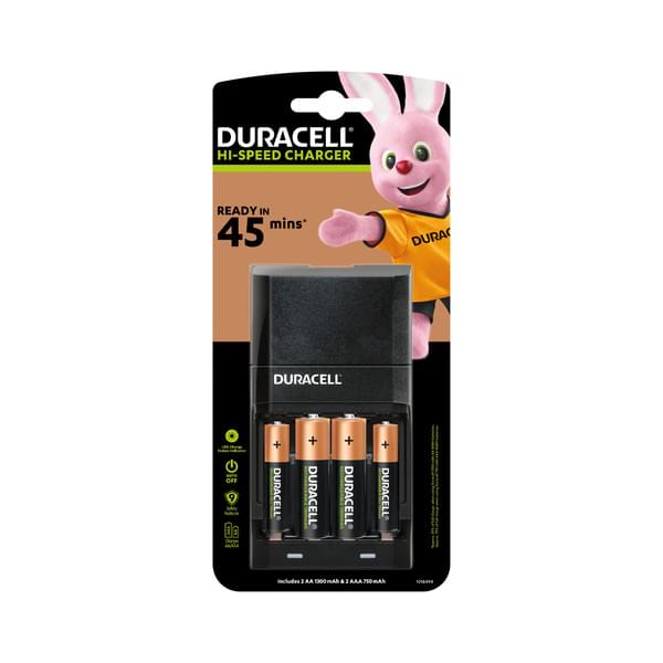 Duracell CEF27 Ladegerät mit 2AA/2AAA Value Charger