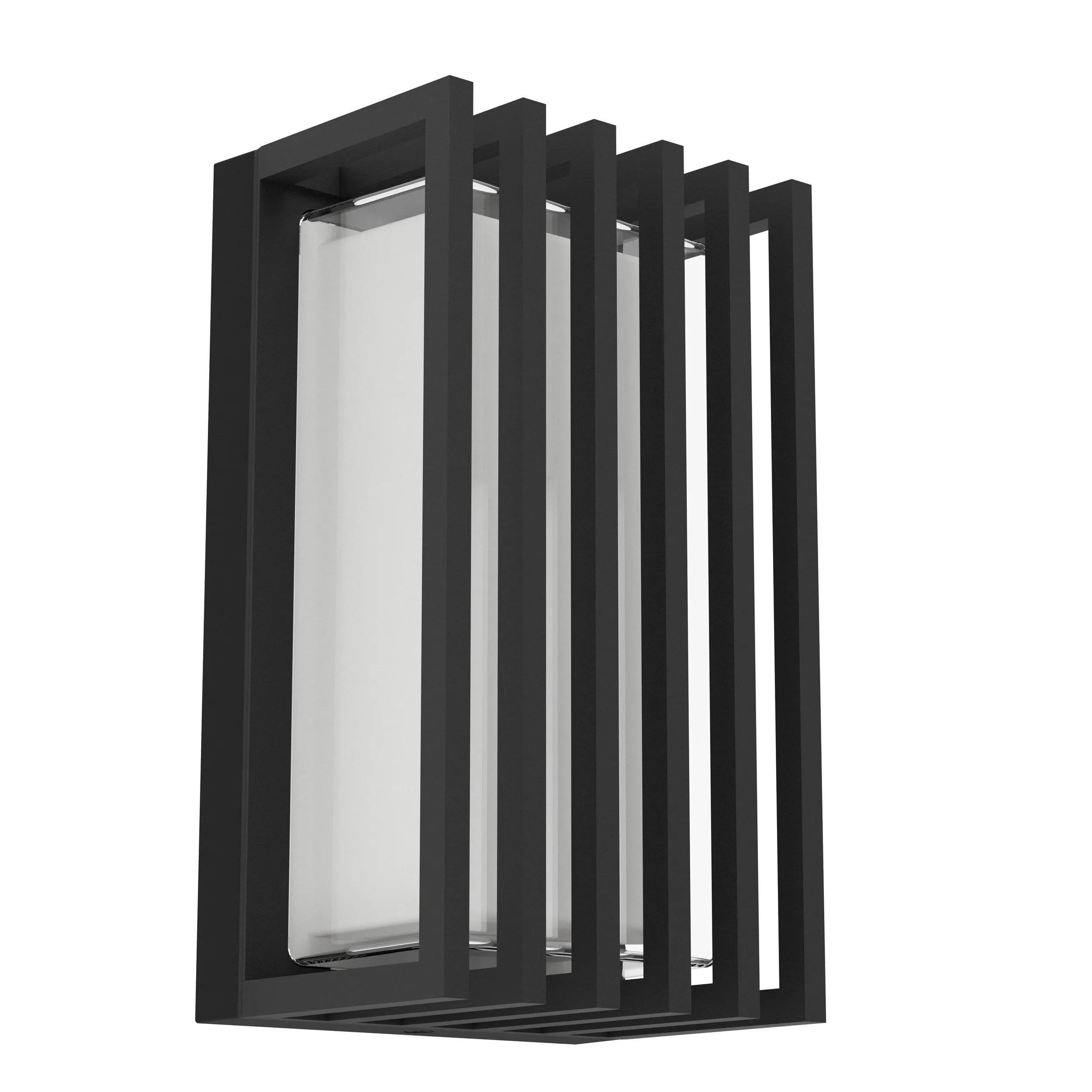 Wandleuchte, schwarz, Glasplatte, Industrielampe, Lampe