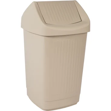 T-10137265 TEKO-PLASTIC SCHWINGDECKEL ABFALLEIMER,50LIT,BEIGE-QUARZ S-DECKEL ABFALLE.50LIT,BEIGE-QUARZ