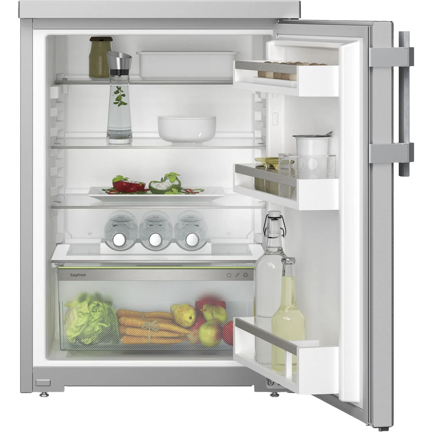 kühlschrank, kühlgerät, kompakt, glasregale, innenraum