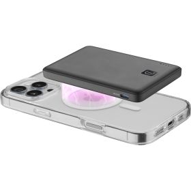 Smartphone-Hülle, Magnetisches kabelloses Ladegerät, Dual-Kamera, Glasrückseite, Grau