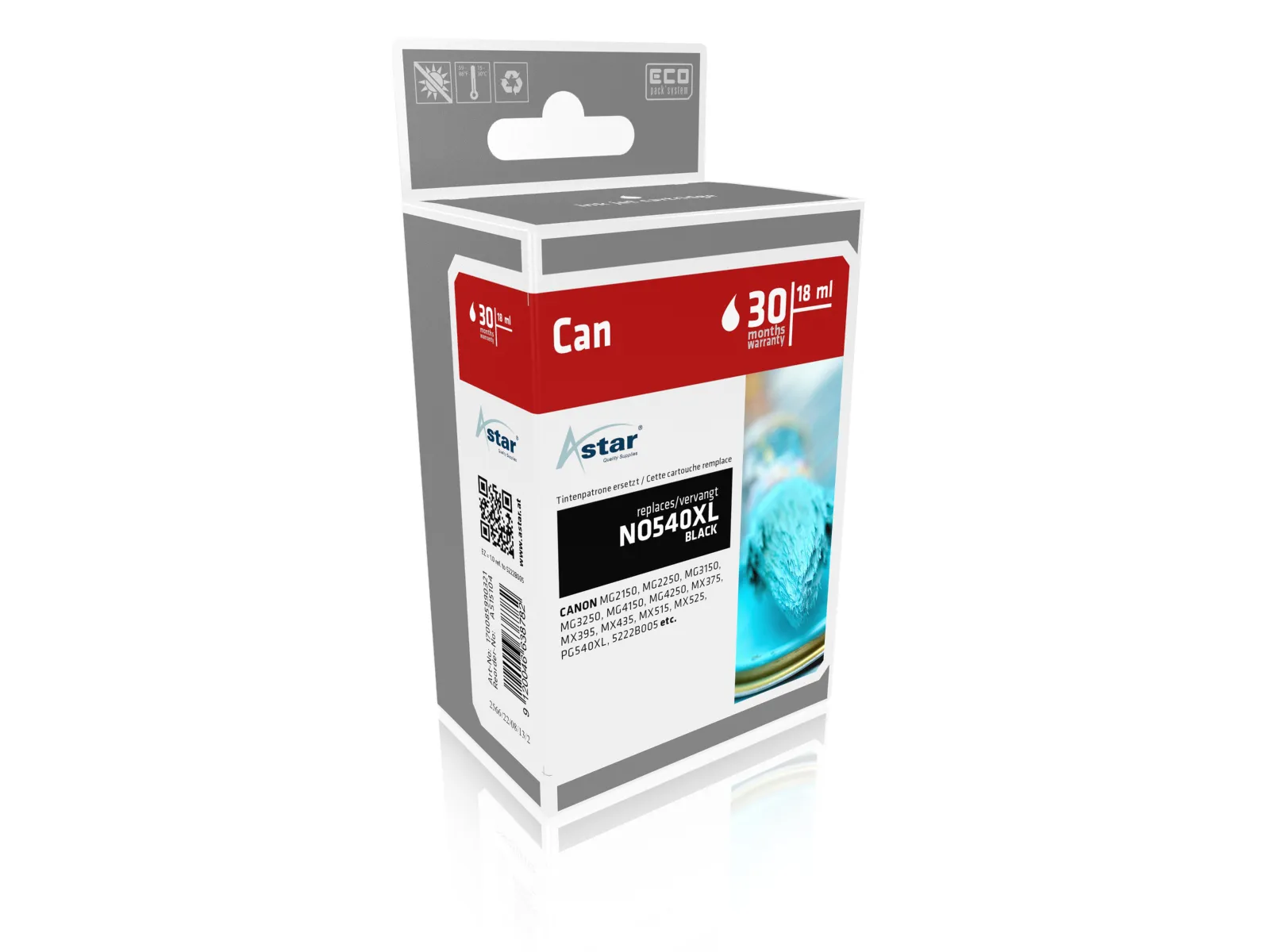 Astar Tintenpatrone  Canon PG540XL AST AS15104