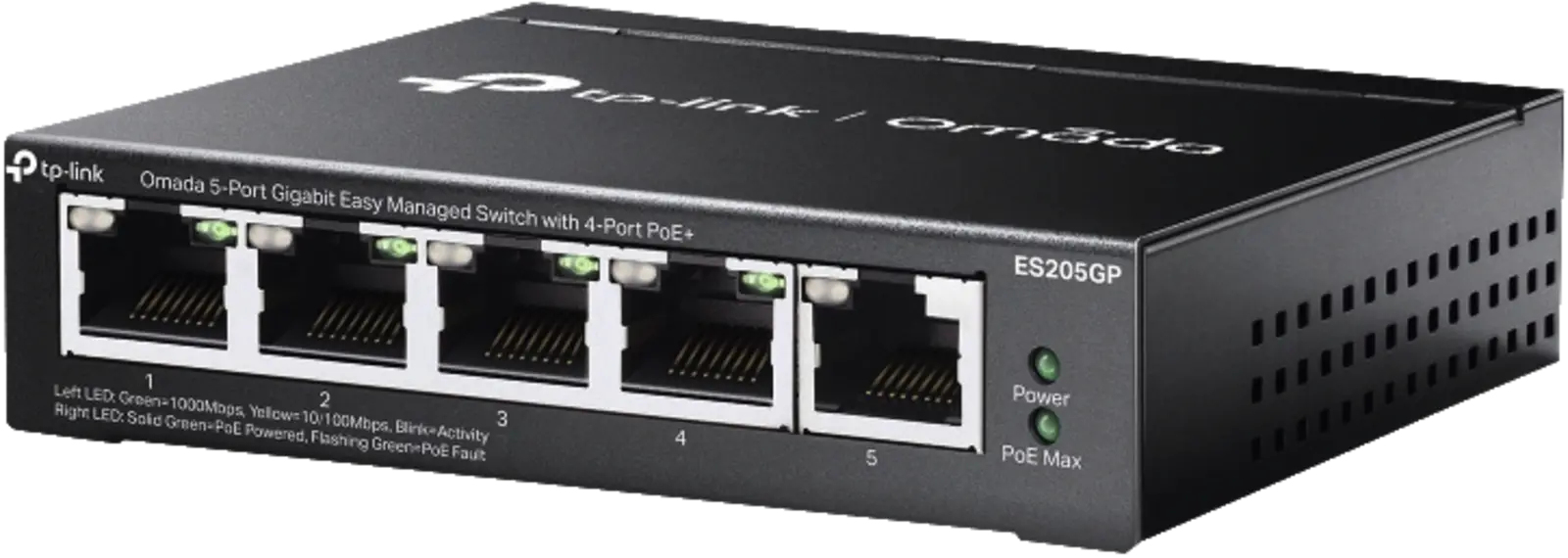 Netzwerk-Switch, PoE-Switch, 5 Port, RJ-45, Rack-montierbar