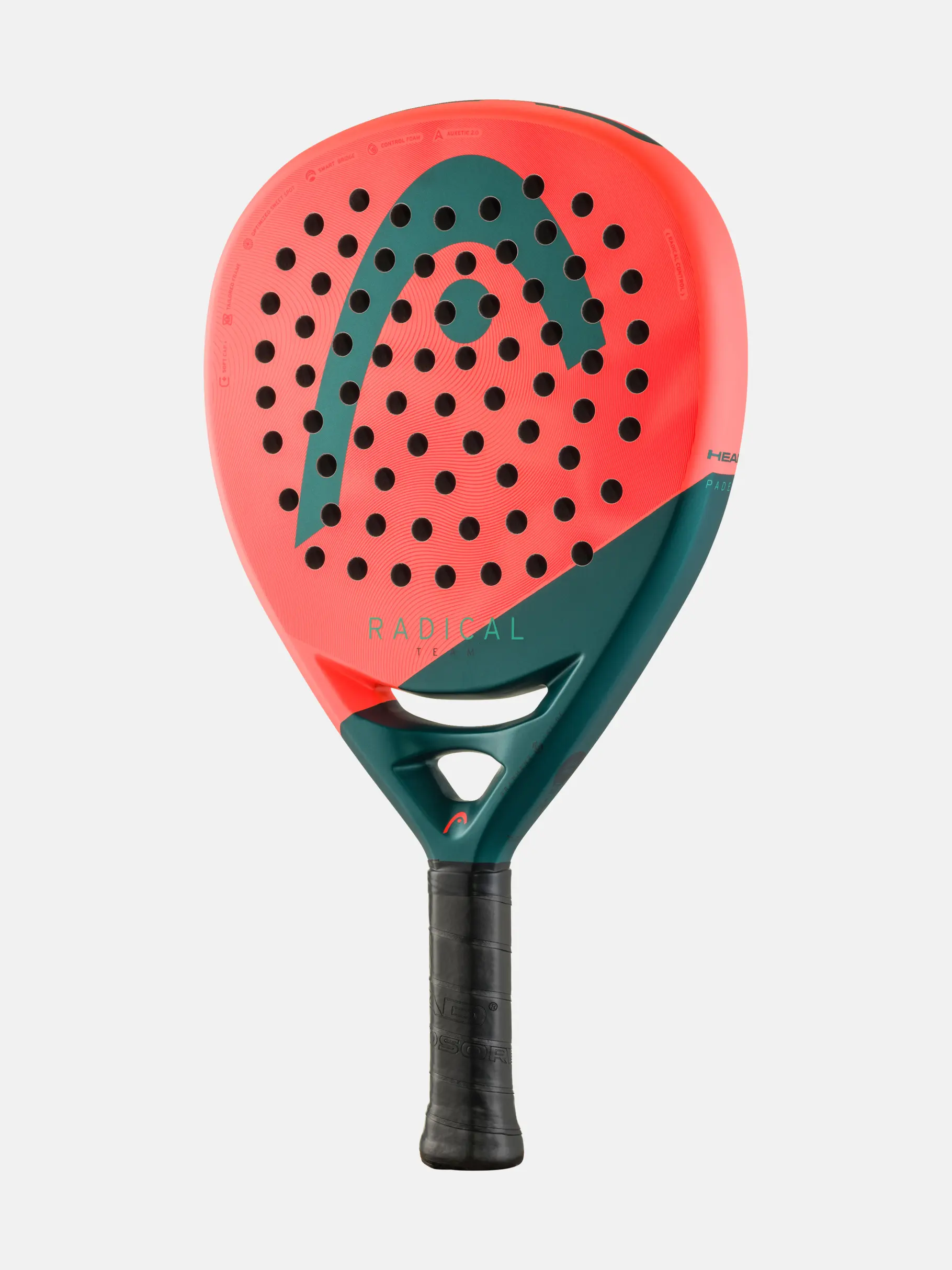 Padeľ-Schläger, Locha Fläche, Farbblock, Teal Pink, Griffgriff