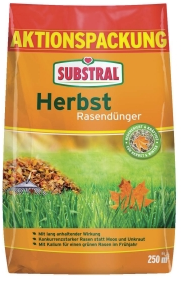 Herbst-Düngemittel, Rasen-Dünger, Garten-Dünger, Fraciliertes Herbstdünger, organische Mischung
