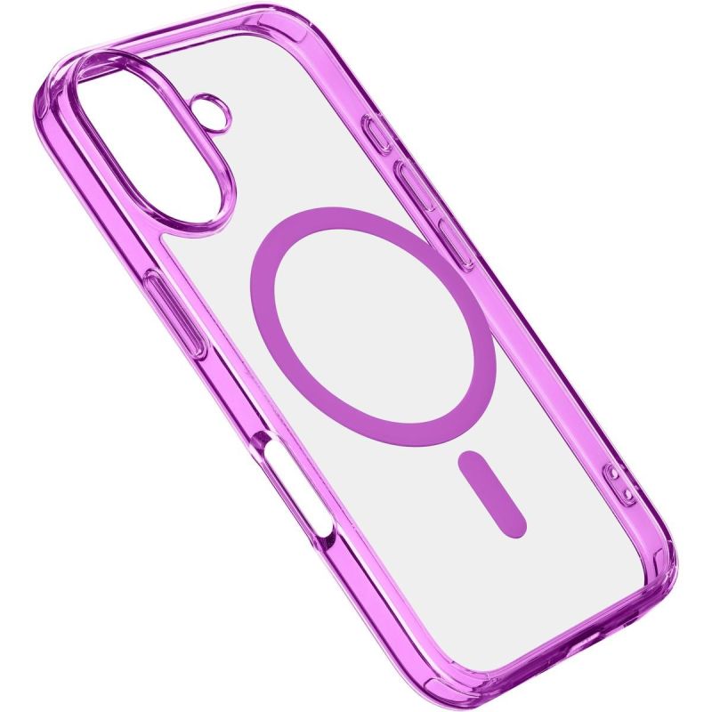 Handyhülle, transparent, Magnetring, lila, iPhone-Hülle