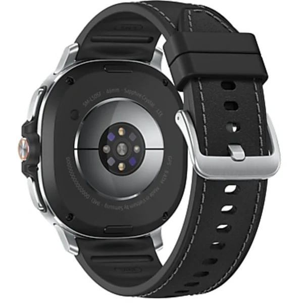 Uhr, Smartwatch, Silikonarmband, Metallrückseite, Sensor-Ring
