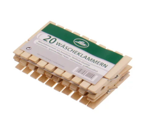 Keim 300216 Holzwäscheklammern 20 Stk.