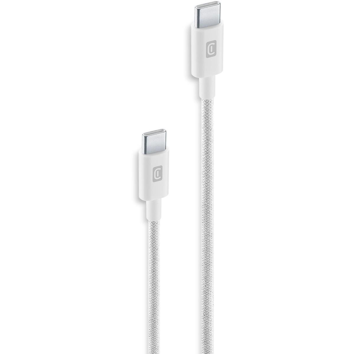 USB-C-Kabel, Kabel, Geflochten, Weiß, Laden