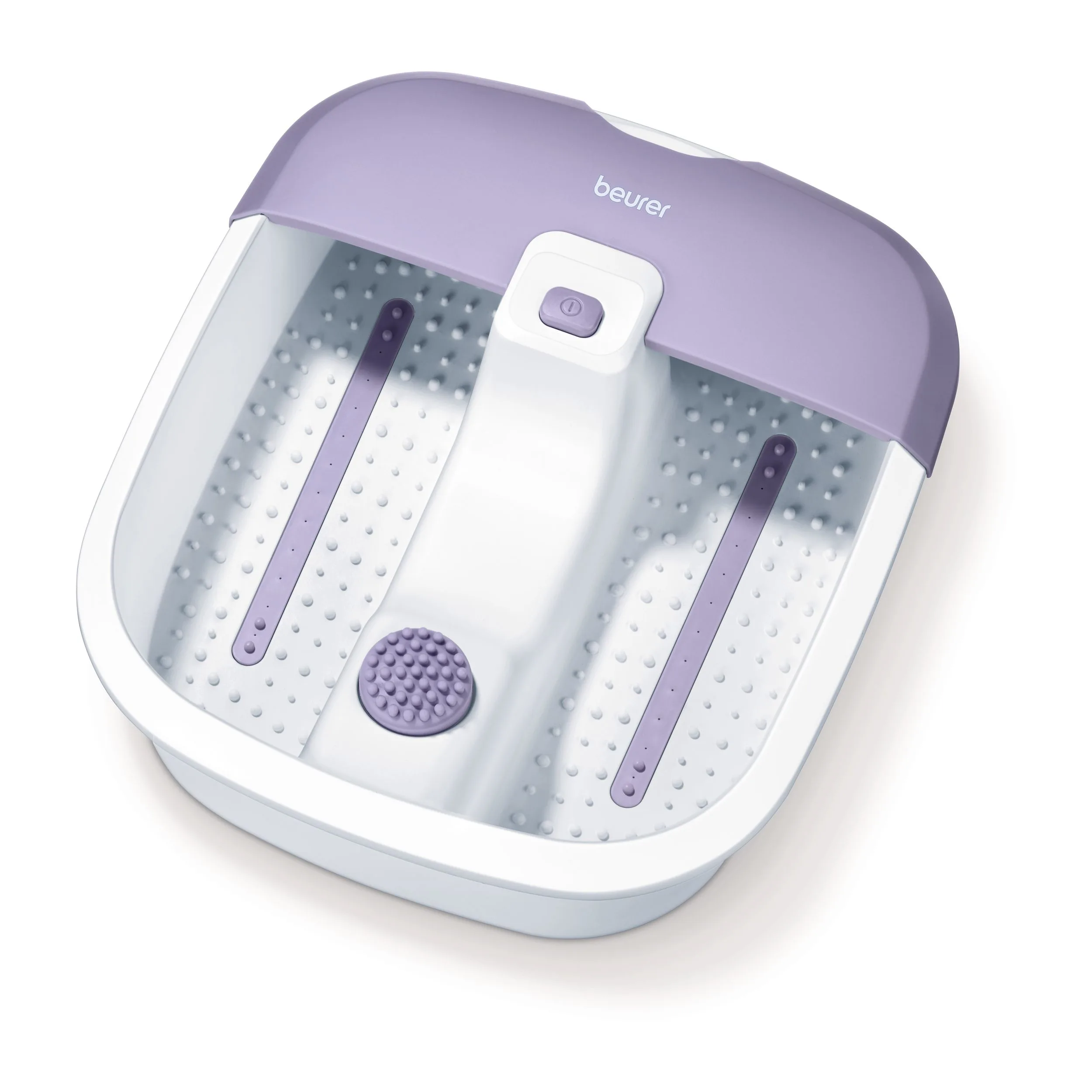 Fußbad, Pediküre Bad, Rutschfeste Fußwanne, Massage-Rollen, Lila Design