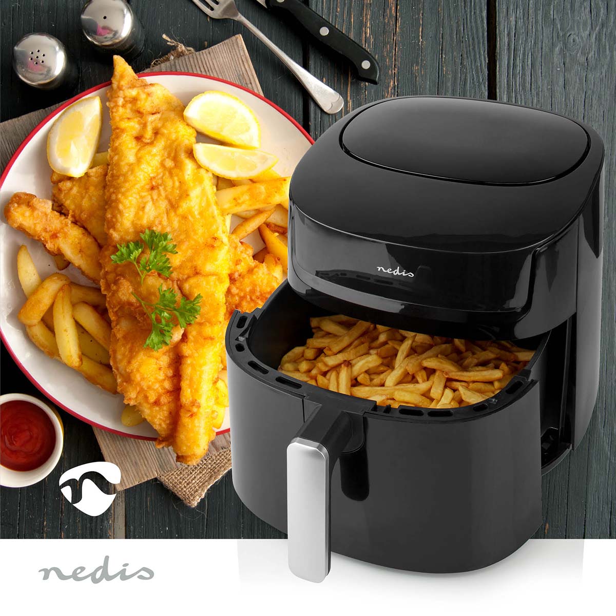 Nedis Heißluft Friteuse KAAF170BK