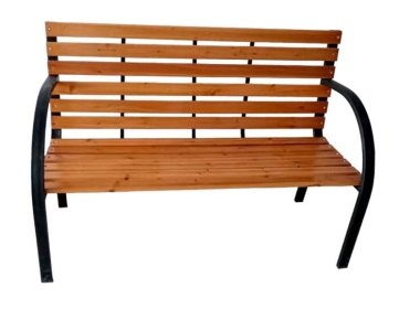 Bank, Holzbank, Lamelliert, Außenbereich, Metallbeine