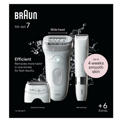 Braun 7-441 Silk epil 7 Epilierer, weiss-grau