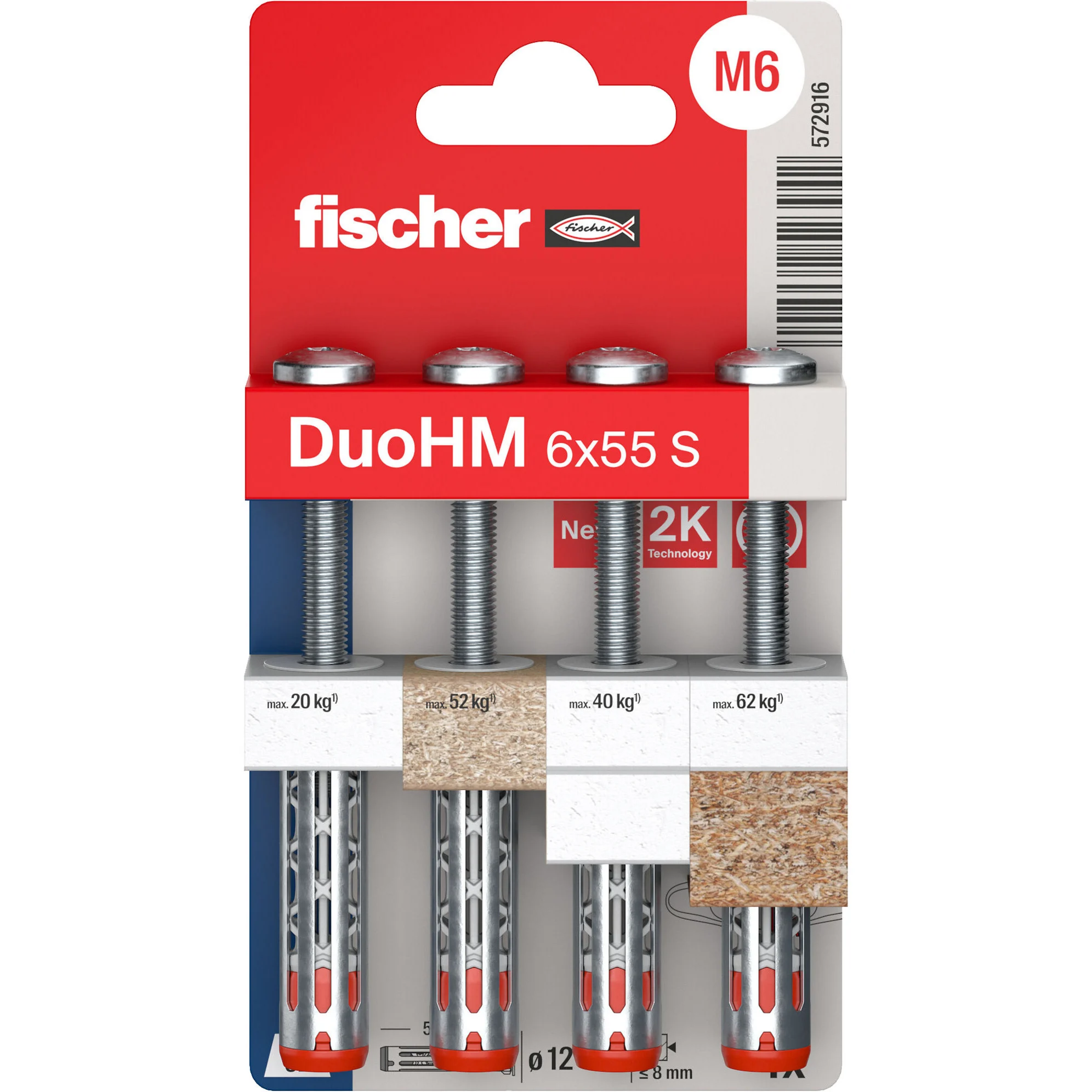 534995 Fischer Hohlraumdübel 1Pkg= 8Stk.
