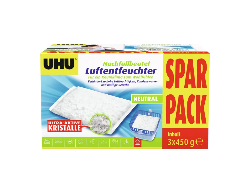Uhu-47015 Luftentfeuchter airmax Original 3x450 g