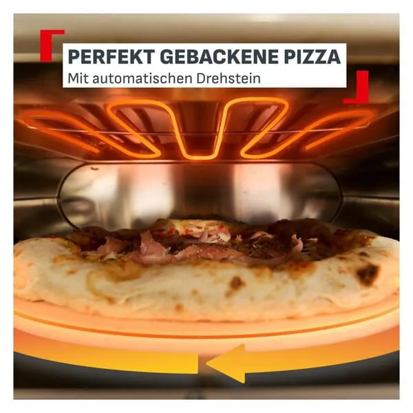 Pizza, Backofenpizza, gebacken, goldene Kruste, Fleischbelag