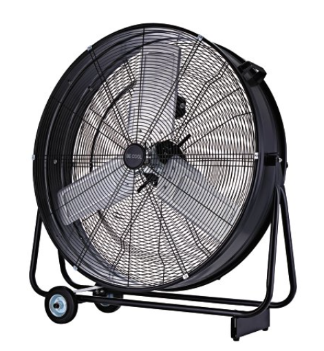 Industrieventilator,  Trommelventilator,  Standventilator,  Metallrahmen,  Drei-Blatt