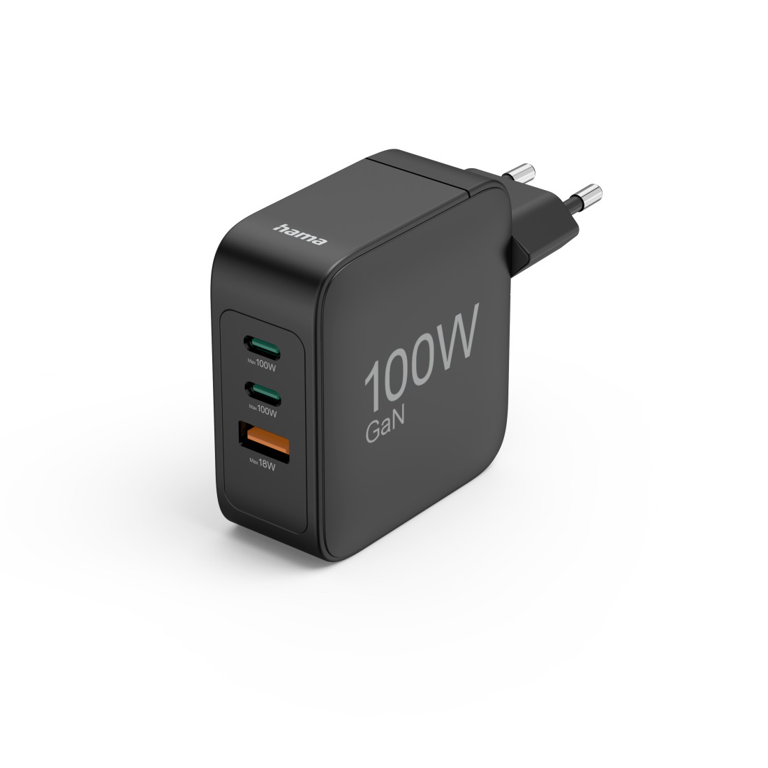 Ladegerät, Wandstecker, USB-C, GaN, 100W