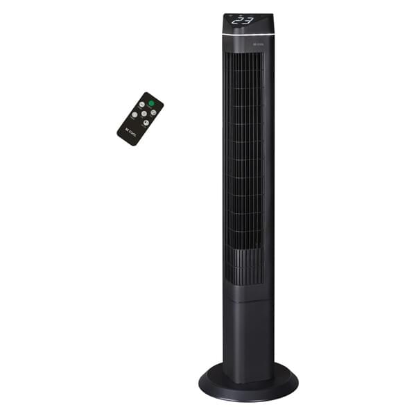 Standventilator, Turmventilator, Fernbedienung, Schwarz, Standfußventilator