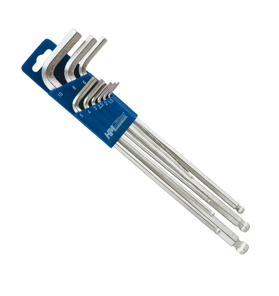 9110N Kugelkopf-Sechskantschl-Satz 9 tlg, 1.5-10 mm, CV, lang, SB