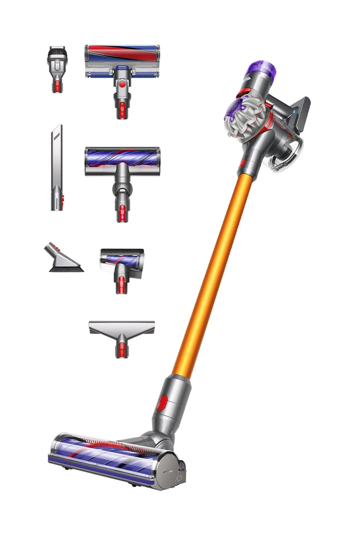Staubsauger, Stielstaubsauger, motorisierter Kopf, Bodenwerkzeug, Aufsätze