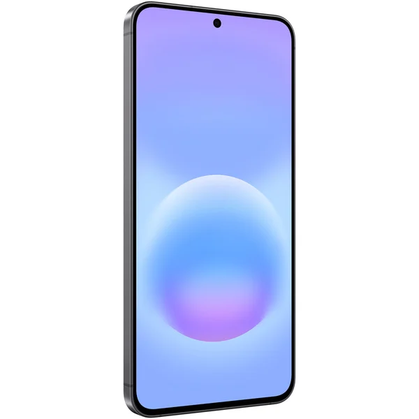 Smartphone, Rahmen Schwarz, Rand Display, Frontkamera Loch, Lila Blau Gradient