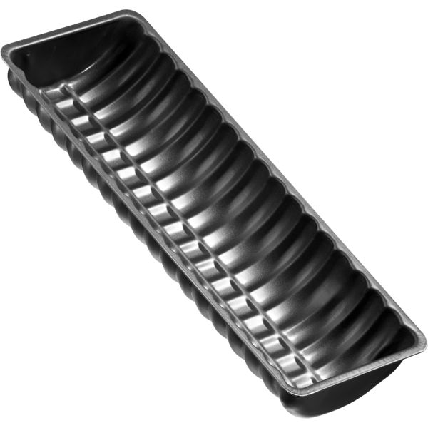 Backblech, Kastenform, Antihaft, Metall, Rippenstruktur