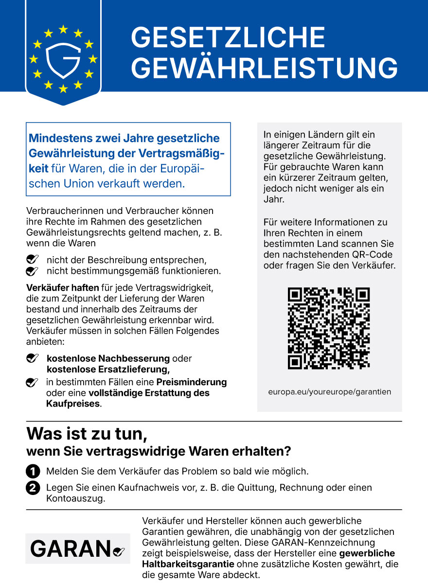 garantie, europa, QR-Code, garantien, rechtliches