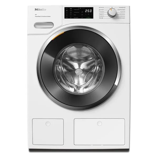 Waschmaschine, Frontlader, Weiß, digitale Anzeige, Trommel
