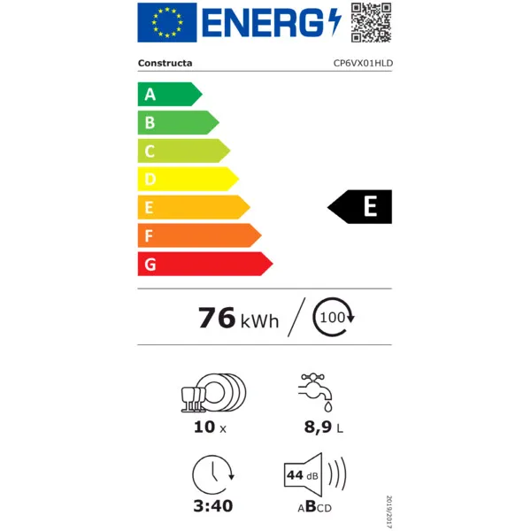 energieetikett, 76 kWh, Wasserhahn, 2,4 L, 3:40