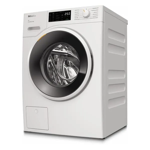 Waschmaschine, Frontlader, weiß, Trommel, Bedienfeld