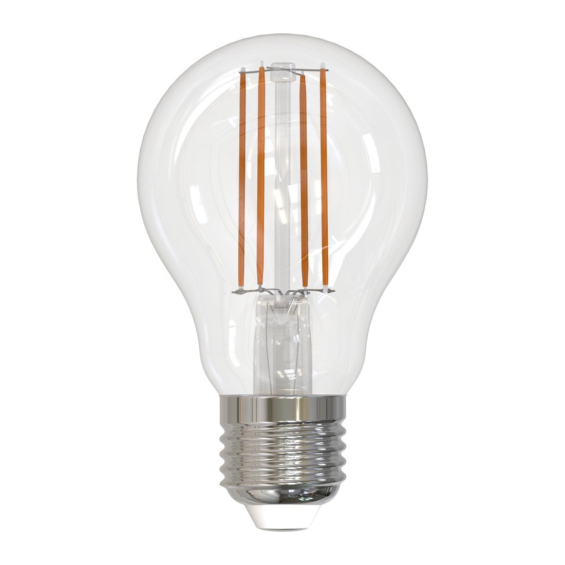 LED-Glühbirne, klares Glas, Filament-Optik, E27-Schraubsockel