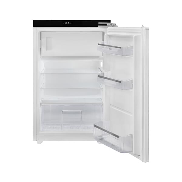 Einbaukühlschrank, Unterbaugerät, weiß, Glasablagen, Türfächer