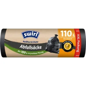 Abfallsäcke 110l 22er, schwarz, 70x108cm, extra Stark