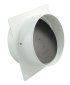 Mauernanschlussstutzen m.Rückstaukl. Abdeckplatte, weiß Rohr 125mm