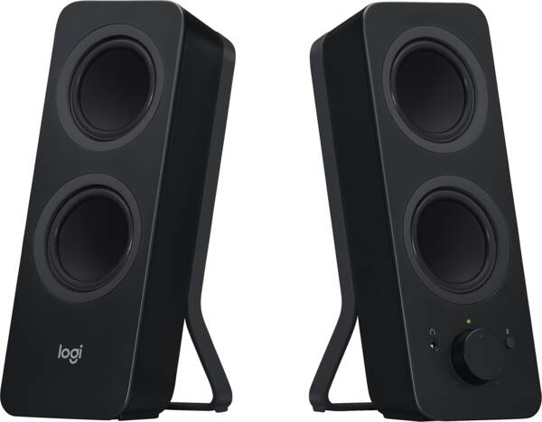 lautsprecher, stereo, 2.0, computer, schwarz