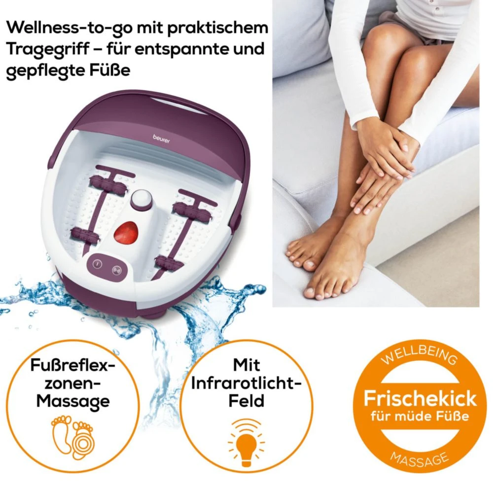 Fußmassage, Fußbad, Infrarotlicht, Wellness, Entspannung
