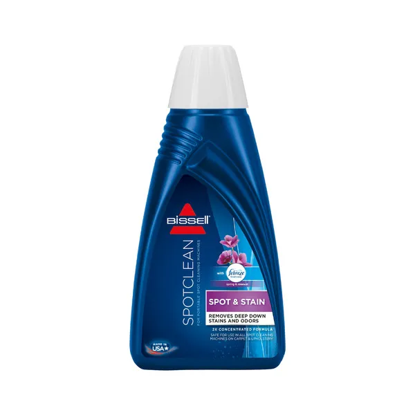 blauer Flaschenbehälter, Spot-Entferner, Fleckenentferner, Textilreiniger, Bissell SpotClean Reinigungsmittel